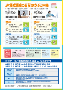 研修コーディネーター養成講座チラシ裏